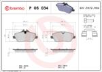 BREMBO set placute frana, frana disc BREMBO P 06 034X