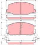 TRW set placute frana, frana disc TRW GDB1190 (GDB1190)