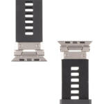 Tactical Tough Band Apple Watch Ultra mágneses szilikon szíj, fekete (866)