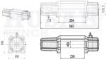 Husar Winch Troliu Husar Winch 12000lbs (5443kg) 12V Cablu de Oțel 24m Raport 265: 1