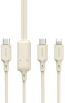 Dudao Husa Dudao L7SF 2in1 cable USB-C - USB-C / Lightning 100W 1.2m - beige