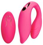 Loveline Vibrator Cuplu Couple Toy Remote Control, 10 Moduri Vibratii, Silicon, USB, Roz Vibrator