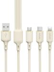 Dudao Husa Dudao L7SE 3in1 cable USB-A - USB-C / Lightning / micro USB 66W 1.2m - beige - pcone