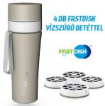  myLAICA komplett csomag 4 hónapra (vízszűrő kulacs 1+3 db AJÁNDÉK FAST DISK szűrővel, matt bézs színben, rozsdamentes acél, szilikon pánttal, 0, 55 liter) (BR70C06+FD03A01)