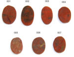  Pandantiv/Cabochon Jasp Rosu Druzy Natural cu Gaura Laterala - Oval - 22-29 x 16-19 x 5-8 mm - 1 Buc