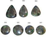  Pandantiv / Cabochon Azurit Mineral Natural - Disc - Picatura 32-49 x 32-37 x 5-7 mm - 1 Buc