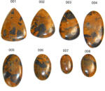  Pandantiv/Cabochon Limonit cu Gaura Mineral Natural - Picatura - Oval - Dreptunghi - 28-57 x 16-41 x 4-6 mm - 1 Buc