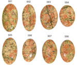  Pandantiv/Cabochon Jasp de Toamna cu Gaura - Minerala Naturala - Oval - Picatura - 37-58 x 26-34 x 5-7 mm - 1 Buc