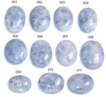  Cabochon Calcit Albastru Mineral Natural Oval - Dreptunghi - Picatura - 25-40 x 18-38 x 7-10 mm - 1 Buc