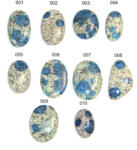  Cabochon K2 Stone Mineral Natural - Oval - Dreptunghi - 22-37 x 17-26 x 3-7 mm - 1 Buc