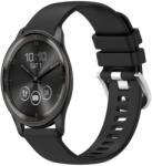  SILICONE Cserélhető szíj Garmin Vivomove Trend fekete készülékhez