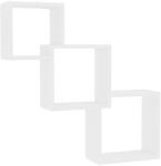 vidaXL Rafturi de perete, cub, alb, 84, 5 x 15 x 27 cm, PAL (800270) Raft
