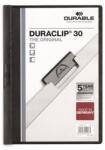 DURABLE Gyorsfűzõ, klipes, A4, DURABLE "DURACLIP® 30", fekete (DB220001) - tutitinta