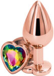 Passion Labs Dop Anal Brilliant Anal Plug Small, Rose Gold, Piatra Multicolora, Passion Labs