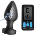 ZEUS Dop Anal E-Stim Pro Remote Control, 5 Functii Vibratii + Electrosocuri, Silicon, USB, Negru, 10.4 cm