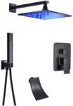  Zuhanycsap szett, Blackswan, M3.6 LED típus, antik fekete modell, mérete 40 cm (UCBA261)