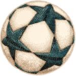 Delta Carpet Covor Rotund Alb, 67 x 67 cm, Kolibri Model UEFA 11199 (KOLIBRI-11199-190-O-067067) Covor