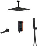  Zuhanycsap szett, Blackswan, M73.49 típus, matt fekete smart modell, 40 cm-es (UCBA233)