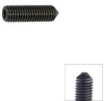  kúpos végű hernyócsavar M3x25 (DIN 914, feketére foszfátozott)
