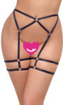 Cottelli Collection Silky Soft Straps Suspender Belt 2340577 Black S/M