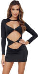 Cottelli Collection Short Tight-fitting Long -Sleeved Dress 2718596 Black M