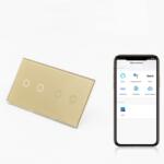 Tosyco Întrerupător simplu cu touch (tactil) din sticlă [CLONE] [CLONE] [CLONE] [CLONE] [CLONE] (TOS-C2G2G1WWIFI-L-G)