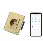 Tosyco Priză schuko WIFI simplă cu ramă din sticlă [CLONE] [CLONE] (TOS-C1SK-ZB-MON-G)