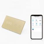 Tosyco Întrerupător simplu cu touch (tactil) din sticlă [CLONE] [CLONE] [CLONE] [CLONE] [CLONE] [CLONE] [CLONE] (TOS-C3G2G1WWIFI-L-G)