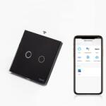 Tosyco Întrerupător dublu WIFI cu touch (tactil) din sticlă [CLONE] (TOS-C2G1WWIFI-L-B)