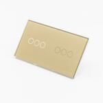 Tosyco Întrerupător simplu cu touch (tactil) din sticlă [CLONE] [CLONE] [CLONE] [CLONE] (TOS-C3G3G-G)