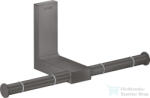 Hansgrohe AXOR UNIVERSAL RECTANGULAR dupla wc papír tartó, szálcsiszolt fekete króm 42657340 (42657340)