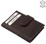 La Scala fekete patentos puha bőr kártyatartó dk-95