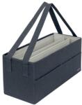 Leitz Hordozótáska, 3 rekeszes, LEITZ "Fabric Hot Desking", sötétszürke (E64440089) - iroda24