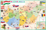 Stiefel Magyarország közigazgatása iskolai földrajzi falitérkép alsó tagozatosoknak és óvodásoknak (877181B-XL)