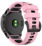 GIGAPACK GP-149187 Garmin Fenix 7S Solar / Fenix 7S Sapphire / Fenix 7S Pro Solar 20mm rózsaszín/fekete szilikon óraszíj (GP-149187)