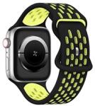 GIGAPACK GP-149558 Apple Watch Series 9 41mm / Watch Series 8 41mm / Watch Series 7 41mm fekete/sárga szilikon óraszíj (GP-149558)