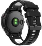 GIGAPACK GP-149191 Garmin Epix Pro (Gen2) 47mm / Fenix 7 Solar / Fenix 7 Sapphire 22mm fekete/fehér szilikon óraszíj (GP-149191)