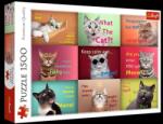 Trefl 1500-db-os puzzle - Vicces macskák képe (26212) (26212)