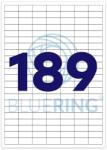 Bluering Etikett címke, 25, 4x10mm, 100 lap, 189 címke/lap Bluering® (10295) - web24