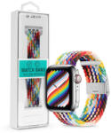 DEVIA Apple Watch fonott szövet sport szíj - Devia Nylon Woven Deluxe Series Sport4 Watch Loop - 42/44/45/49 mm - rainbow (ST381744)