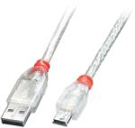 Lindy 41781 USB kábel 0, 5 M USB 2.0 USB A Mini-USB B Átlátszó (41781) (41781)