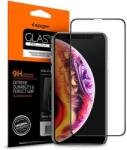 Spigen FC képernyővédő üveg (2.5D, ujjlenyomatmentes, extra karcálló, 9H, ultravékony, 0.3mm, színkiemelés) FEKETE - Apple iPhone 11 Pro Max / Apple iPhone XS Max 6.5 (065GL25232)