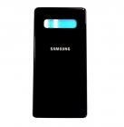 Samsung G975 Galaxy S10 Plus akkufedél (hátlap) kamera lencsével és ragsztóval fekete OEM