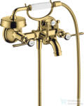 Hansgrohe AXOR MONTREUX kétkaros kádtöltő csaptelep zuhanyszettel, polírozott arany hatású 16551990 (16551990)