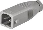 Hirschmann Hálózati csatlakozó dugó, egyenes, pólusszám: 2 + PE 16 A, szürke, Belden STAS 2