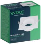 V-TAC négyzet GU10 LED spotlámpa keret, fehér lámpatest - SKU 10297 (10297)