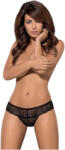 Obsessive Miamor - köves női csipke tanga (fekete) (93036200005) - padlizsan