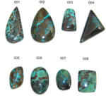  Pandantiv/Cabochon Crisocola cu Gaura Mineral Natural Picatura - Oval - Dreptunghi - 17-45 x 10-28 x 4-7 mm - 1 Buc