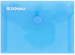 DONAU Mapa PP protectie documente A7 landscape, inchidere cu capsa, 10 set, DONAU - albastru transparent (DN-8550001PL-10)