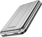Choetech B655 Mini Powerbank, Magsafe kompatibilis hordozható külső akkumulátor, USB-A/USB-C, 5000 mAh, ezüst